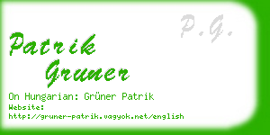 patrik gruner business card